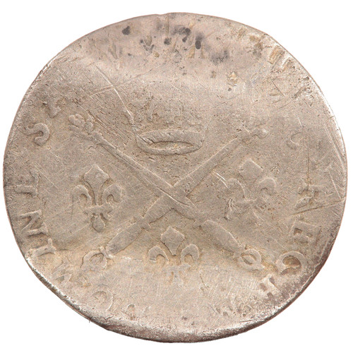 1707 france ten sols - sols, silver