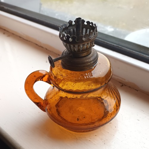 Small vintage amber glass - vintage,