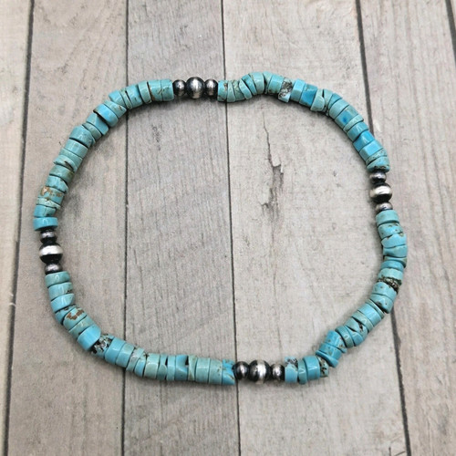 Turquoise heishi stretch - turquoise,