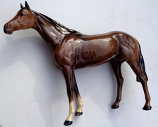Beswick Rare 11 1/4" High Racehorse Large Vintage Bay Gloss Stallion No 1564.