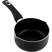 Pendeford Non Stick Milk Pan 15cm Diamond Collection Small Saucepan Pot Black
