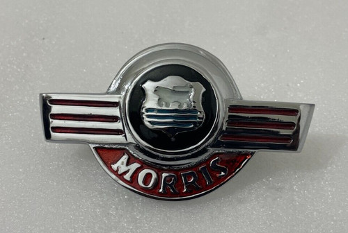 Morris minor bonnet badge - morris,