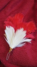 VINTAGE BRITISH ARMY FUSILIERS RED & WHITE HACKLE / PLUME : Vintage