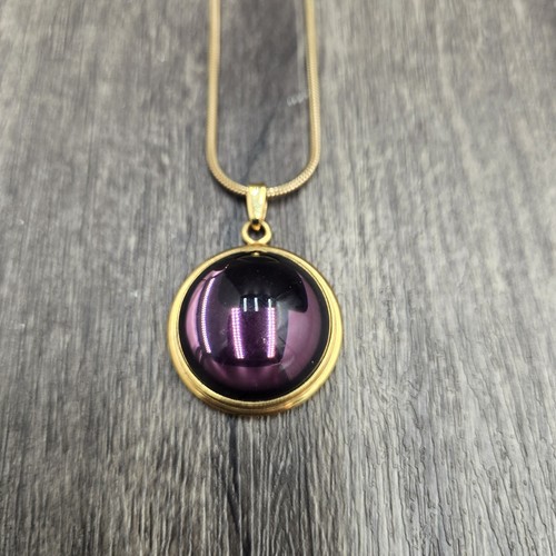 Lalique round purple cabochon - lalique,