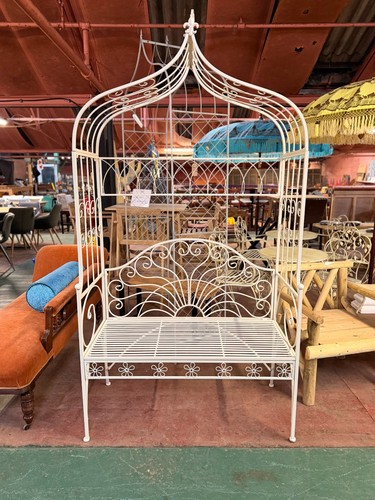 Beautiful white metal garden