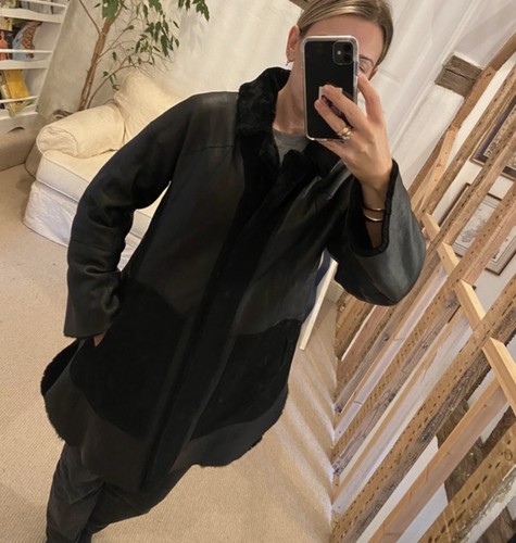 Black 100 sheepskin - 100%, coat
