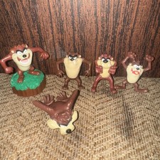 Vintage Tazmanian Devil Figure 1993 Rare Taz Warner Bros Looney Tunes X 5