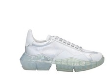 JIMMY CHOO DIAMOND SNEAKERS WHITE SILVER UK 6 eu 39 XW14