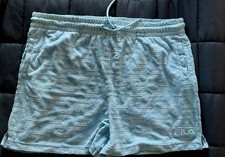 Ladies FILA Baby Blue Towelling Shorts - Size XL 16 Women's New no Tags