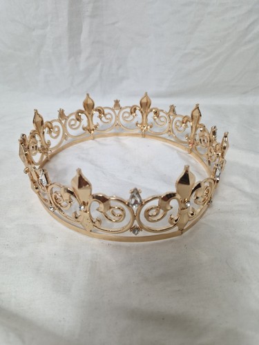 Gold tone crystal tiara - tone,