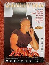 PULP FICTION (1994) Original Advance Movie Poster Bruce Willis Quentin Tarantino