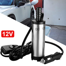 12V Electric Submersible Pump Water Oil Diesel Fuel Transfer Stainless Steel UK