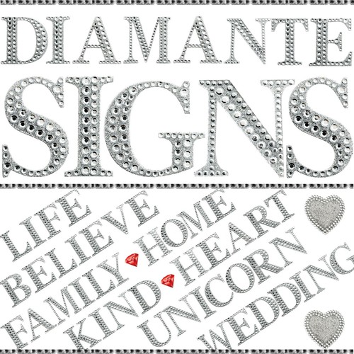 Self adhesive diamante message - diamante,