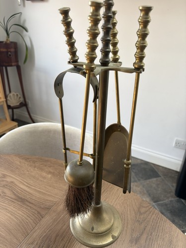 Brass fireplace companion set - brass,
