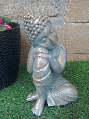 Stone garden buddha ornament - stone,