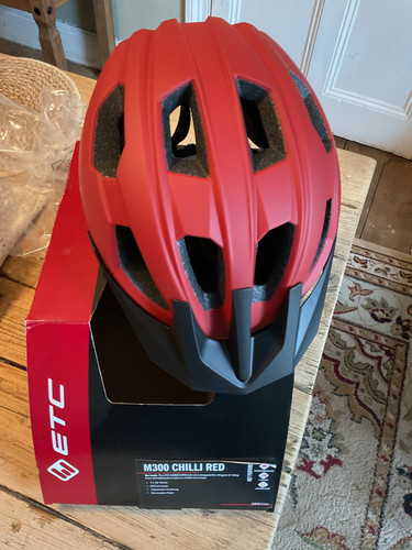 Cycling helmet red new box - new,