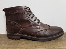 Clarks Westcombe Limit Boots Mens Designer Leather Brown Brogue Uk 9.5  EU 44