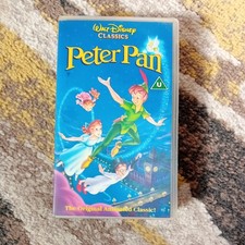 Peter Pan VHS Video Tape 2001 Walt Disney Classics Film Movie Original Animated