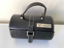 Vagabond 90s Small Carry Clutch Makeup Bag Mirror Black Vinyl