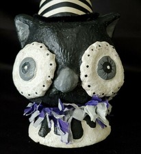 FOLKART PAPER MACHE' OWL HEAD