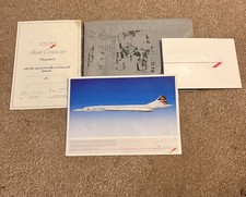BA Concorde Ephemera: Pouch, Flight Certificate, Photos, Booklet