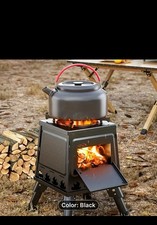 Portable Folding Wood Burning Stove for Hiking Camping Tent Heating Stove Heater