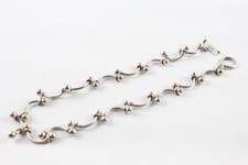 Sterling Silver Necklace T-Bar Ball Solid (51g)