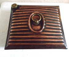 Antique Copper Foot Warmer / Warming Pan with Ribbed Surface