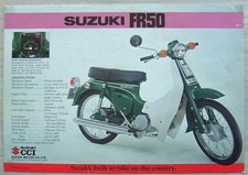 SUZUKI FR50 & FR70 MOTORCYCLES Sales Specification Leaflet c1973
