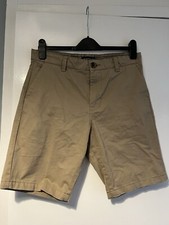 Mens W30 JEFF & CO JEFF BANKS Chino Shorts Beige Cotton