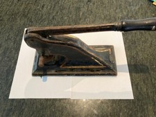 Vintage (circ 1910) Large Company Seal Embosser Cast Iron Paper Stamp