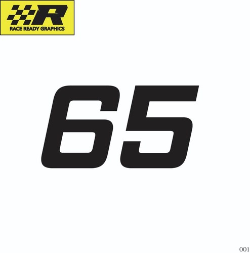 Gloss black race numbers - gloss,