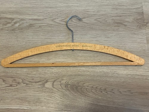 Vintage wooden coat hanger - coat,