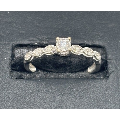 9ct white gold - , ladies