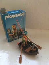 Vintage Playmobil 3792 Pirate Rowing Boat Ship 1990s Pirates