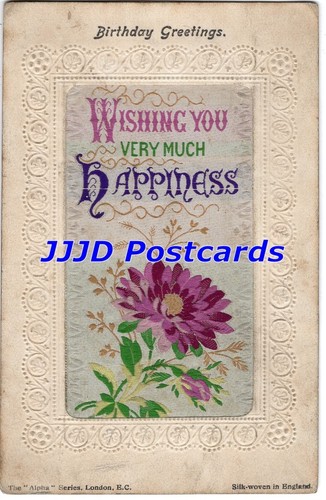 Woven silk postcard - silk,
