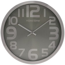Large Wall Clock Silver Grey