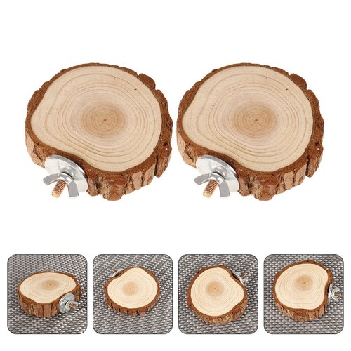 2pcs brown wooden - 2pcs, hamster