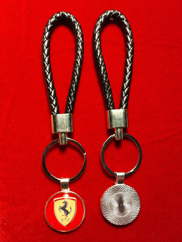 Ferrari keyring silver - , plated
