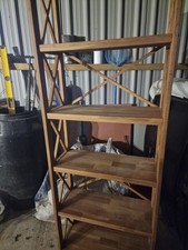 Solid Oak shelving unit 198cm