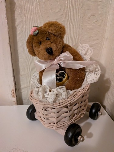 Vintage bear wheeled - bear, in