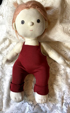 Olli Ella Dinkum Doll Pink Hair Rainbow on Chest Possibly Birdie 14 Inches Tall