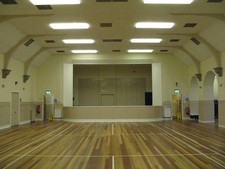 Photo A1 Inside the drill hall Lochgelly The latest use for the 1892 Loc c2014