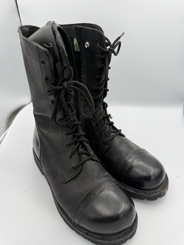 Bates black leather military - black,