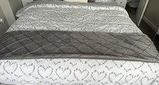 Double Grey velvet Bed Throw