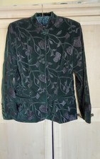 Monsoon Twilight  Bottle Green suit  with black embroidert, made in England