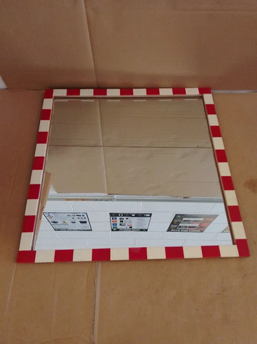 Habitat striped red resin - striped,