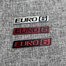 For VOLVO truck EURO6 3D metal sticker Rear trunk emblem EURO 6 truck side badge