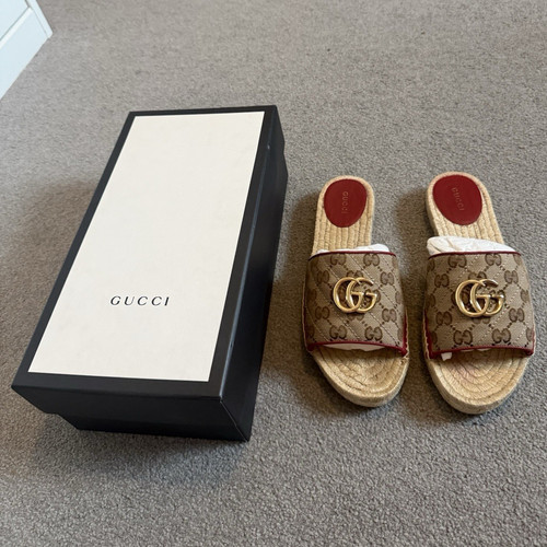 Gucci logo canvas slider - gucci,