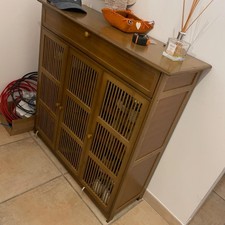 Vintage 4-Tier Shoe Cabinet